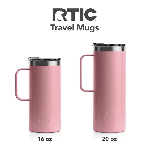 20 oz Stainless Steel Vacuum-Insulated Travel Mug with Lid and Handle Y47115