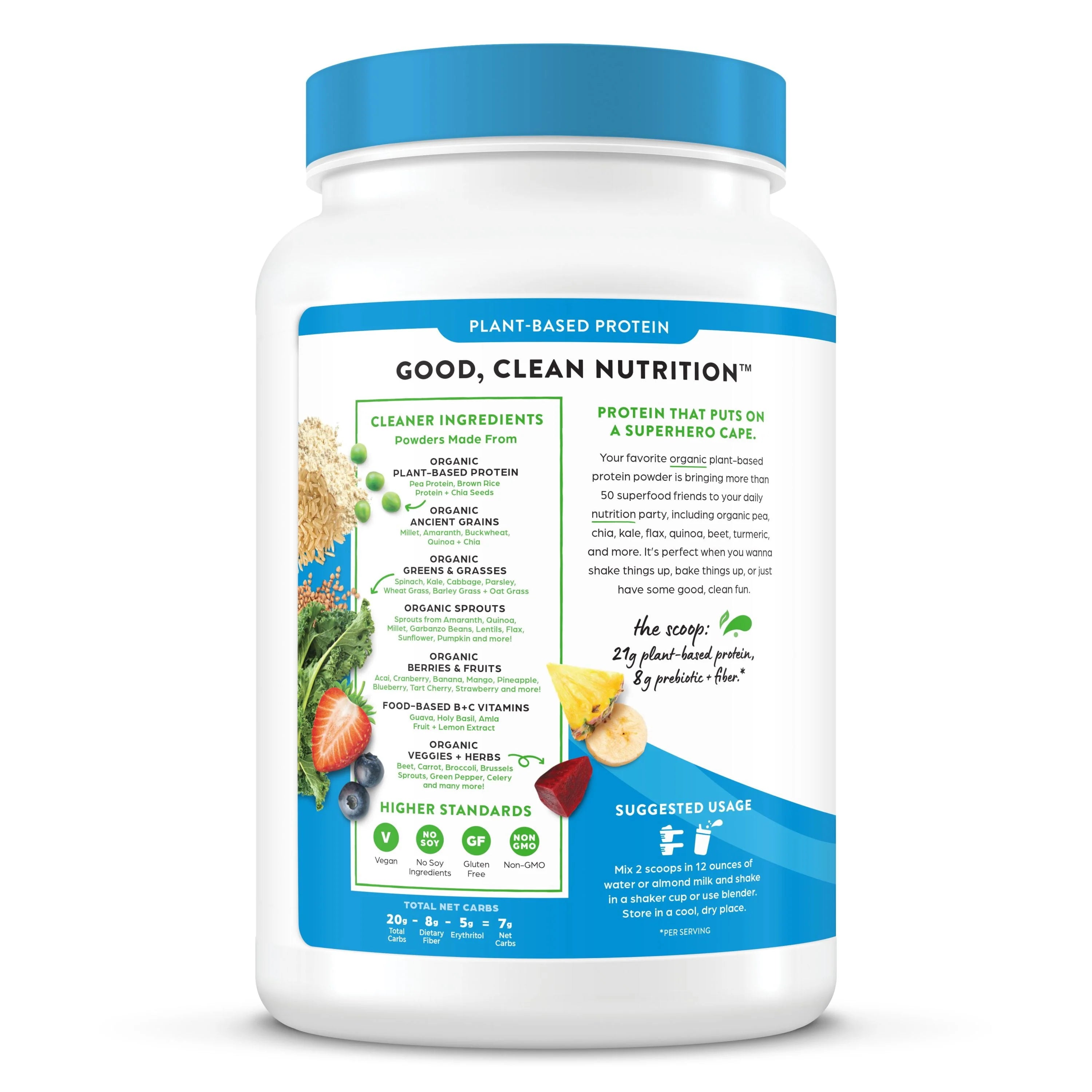 Vanilla Bean 21g Protein Plant Based Protein Powder K5040