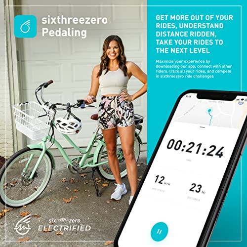 EVRYjourney Women's Electric Bike, Step-Through Touring Hybrid eBike, 250/500 Watt Motor, 26" Bicycle D768