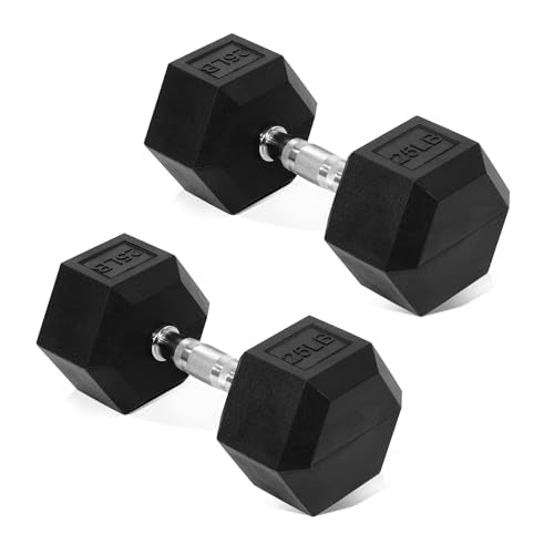 Set of 2 Anti-Slip Cast Iron Hex Dumbbell W248070