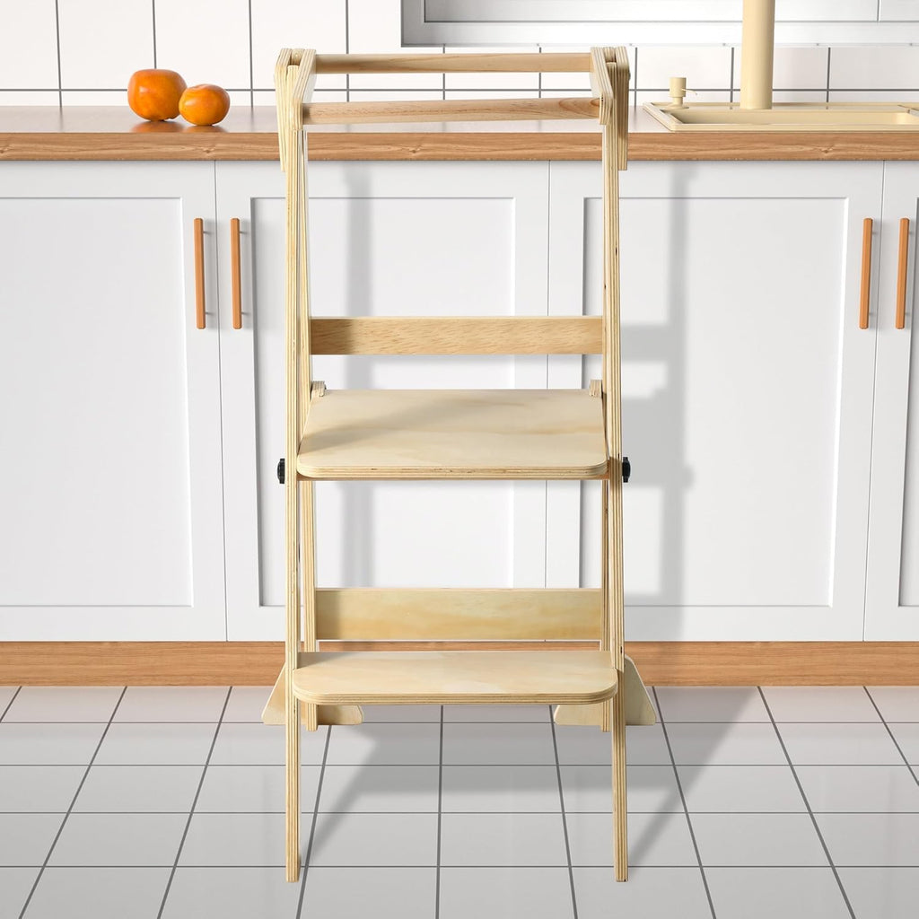 Folding Wooden Toddler Step Stool Q655769