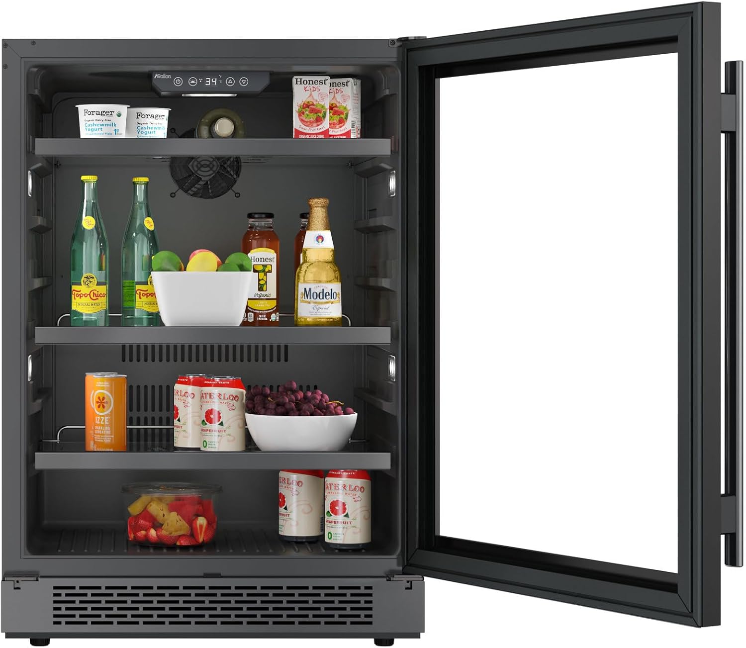 24 Inch Wide 140 Can Beverage Center with LED Lighting K4506