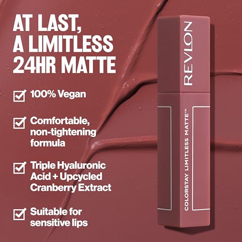 ColorStay Limitless Matte Liquid Lipstick, 016 Extra Shot, 0.17 fl oz P143