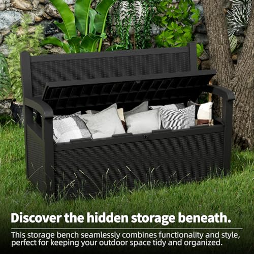 Waterproof Resin Storage Bench P531