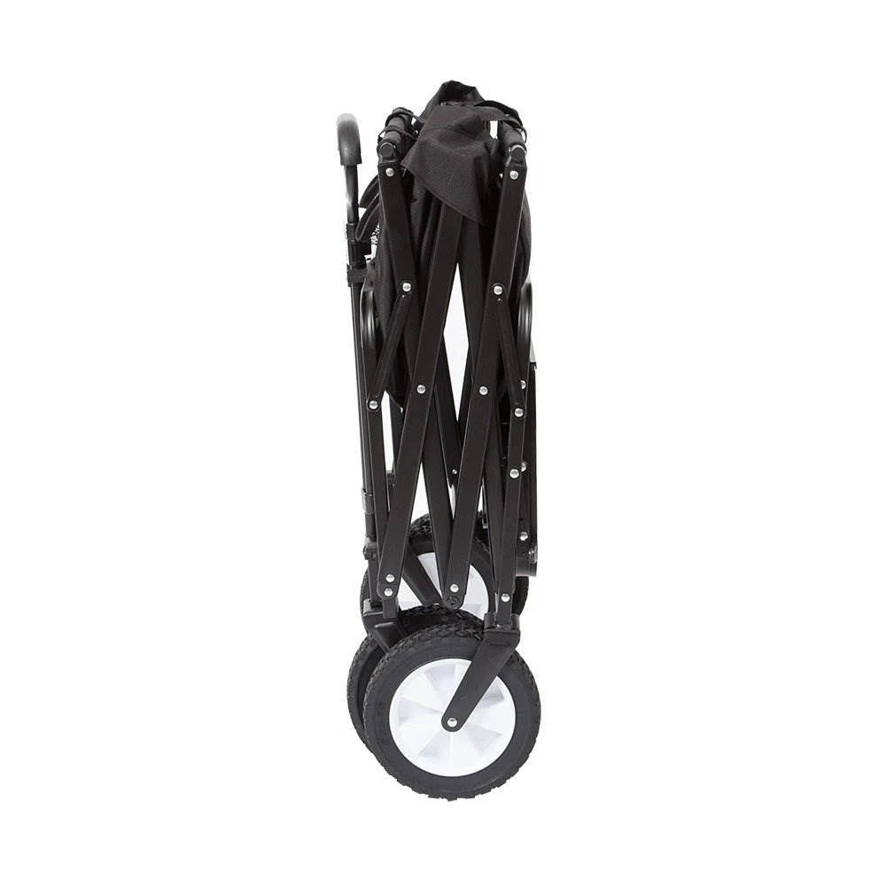 Black Folding Utility Wagon Cart with Table N6607