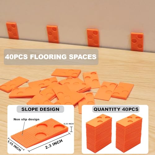 43PC Laminate Flooring Installation Kit with Floor Spacers, Pull Bar, Rubber Mallet, Tapping Block P68551