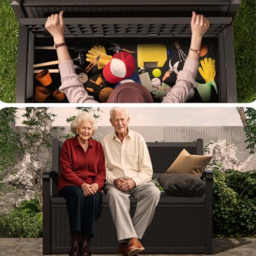 Waterproof Resin Storage Bench P531