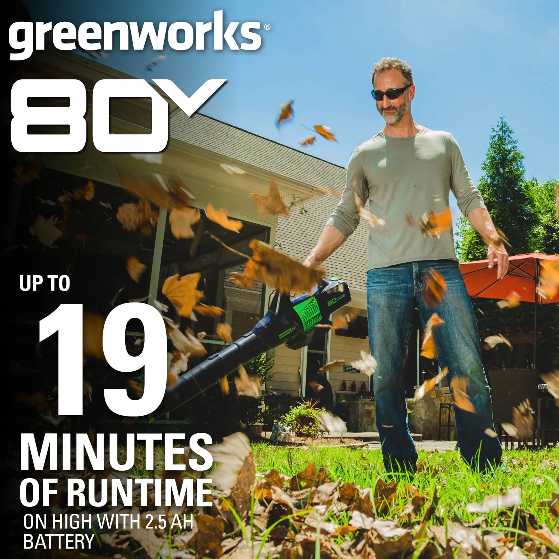80V Brushless Leaf Blower with 2.5 Ah Battery & Charger S905655