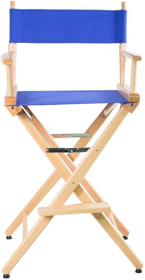 Natural Finish Blue Canvas Director's Chair T290