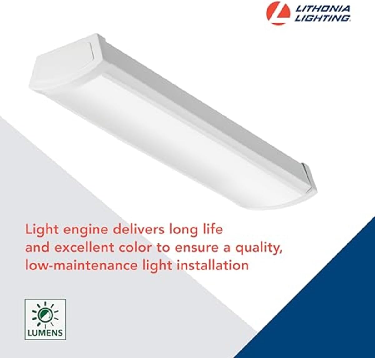 LED Flush Mount Ceiling Light, 4-Foot, 3000K-5000K Switchable Color Temperature X80108