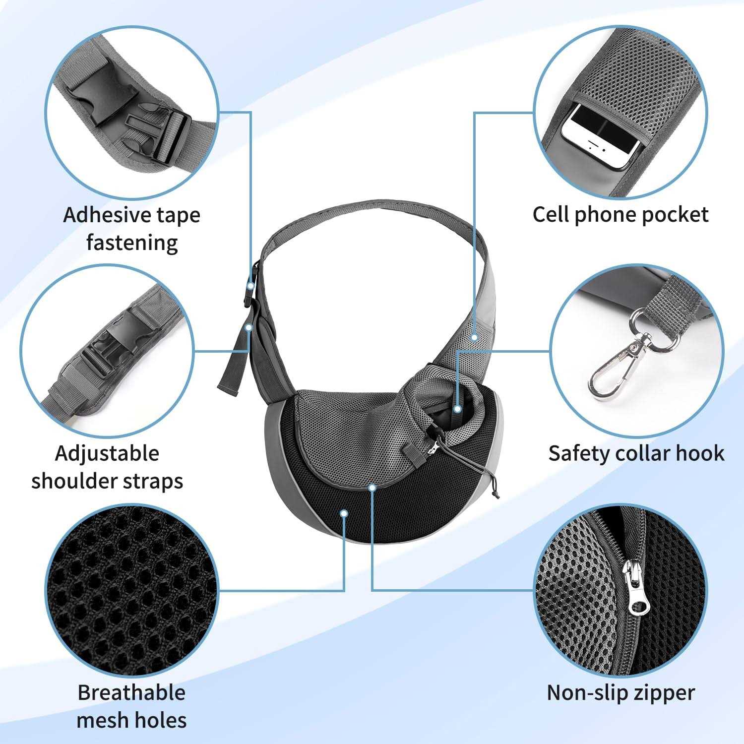 Breathable Mesh Pet Dog Sling Carrier X59237