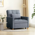 Dark Grey Sleeper Sofa Chair with Extra Pillow B178440