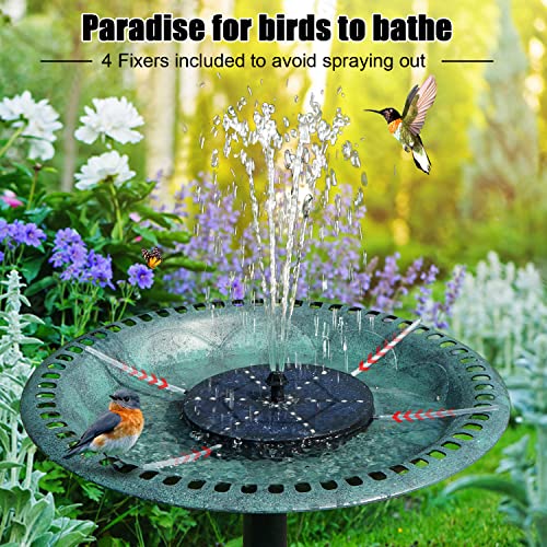 4W Solar Powered Water Fountain Pump with 4000 Battery, 7 Nozzles Z96458