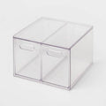 2 Drawer Clear Acrylic Utility Bins V800