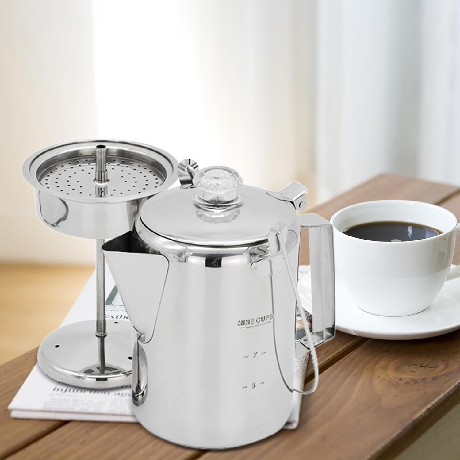 1.2L Stainless Steel Coffee Percolator J3996