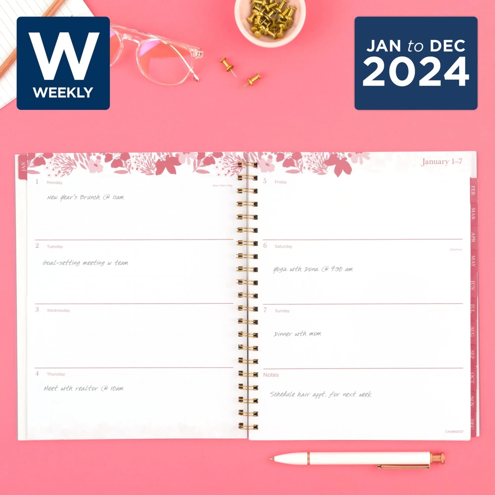 Large Weekly Monthly Planner N550