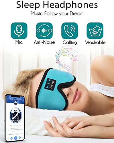 3D Sleep Mask Bluetooth Wireless Music Eye Mask with Ultra-Thin Stereo Speakers U886
