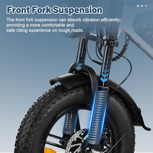 16" Fat Tire Electric Bike with 36V 10.4Ah Removable Battery D564746