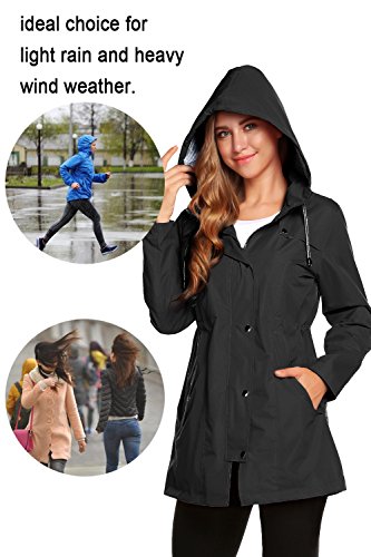 Womens Lightweight Hooded Waterproof Outdoor Rain Jacket C820