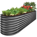 Charcoal Outdoor Metal Raised Garden Bed J814435