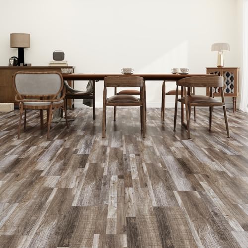 Peel and Stick Vinyl Flooring 36pcs 6"×36" Wood Effect Waterproof X872