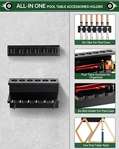 Hardwood Pool Cue Rack for 6 Cues O400330