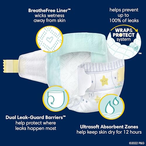 Size 4 Disposable Baby Diapers, 58 Count K790