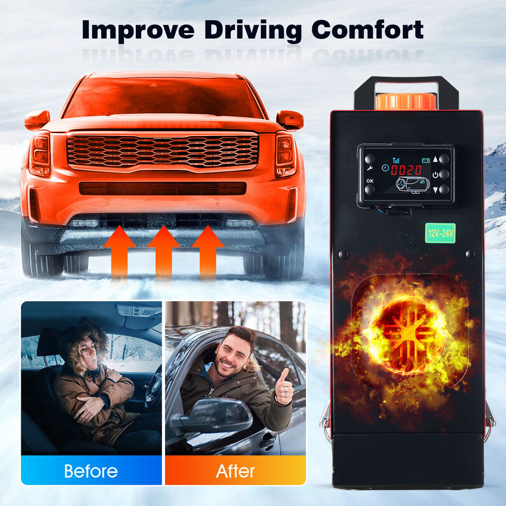 2Pcs 8KW 12V Air Diesel Heater with LCD Switch U389