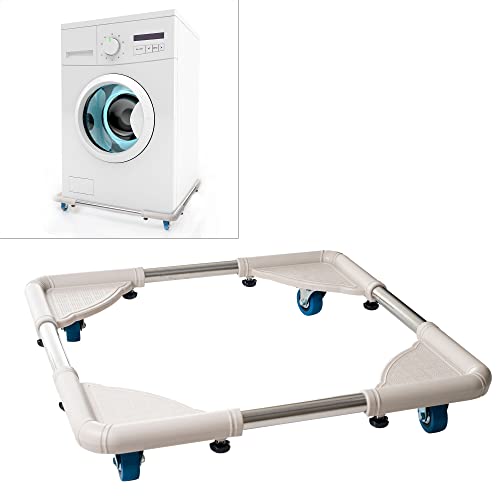 Multi Purpose Dolly With 8 Feet, Locking Swivel Wheels, Adjustable Base, 1100 Lbs Capacity A776
