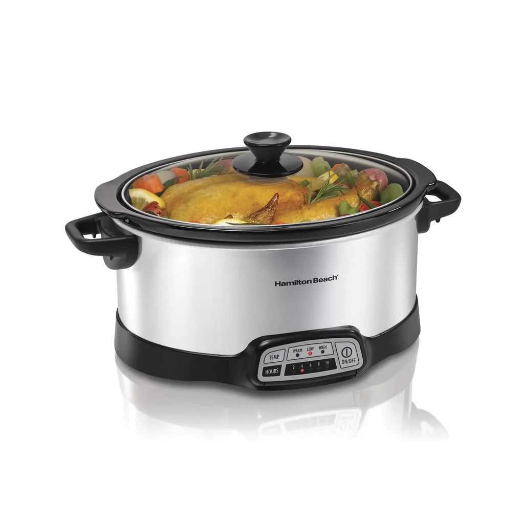 Silver 7-quart Programmable Slow Cooker Y9417