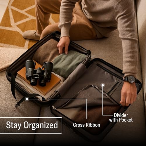 White/Grey Hardside Carry-On 21-Inch Luggage N2261