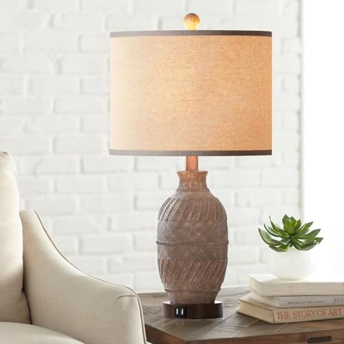 Set of 2 Dimmable Touch Control Table Lamps with USB Ports and AC Outlet S68798
