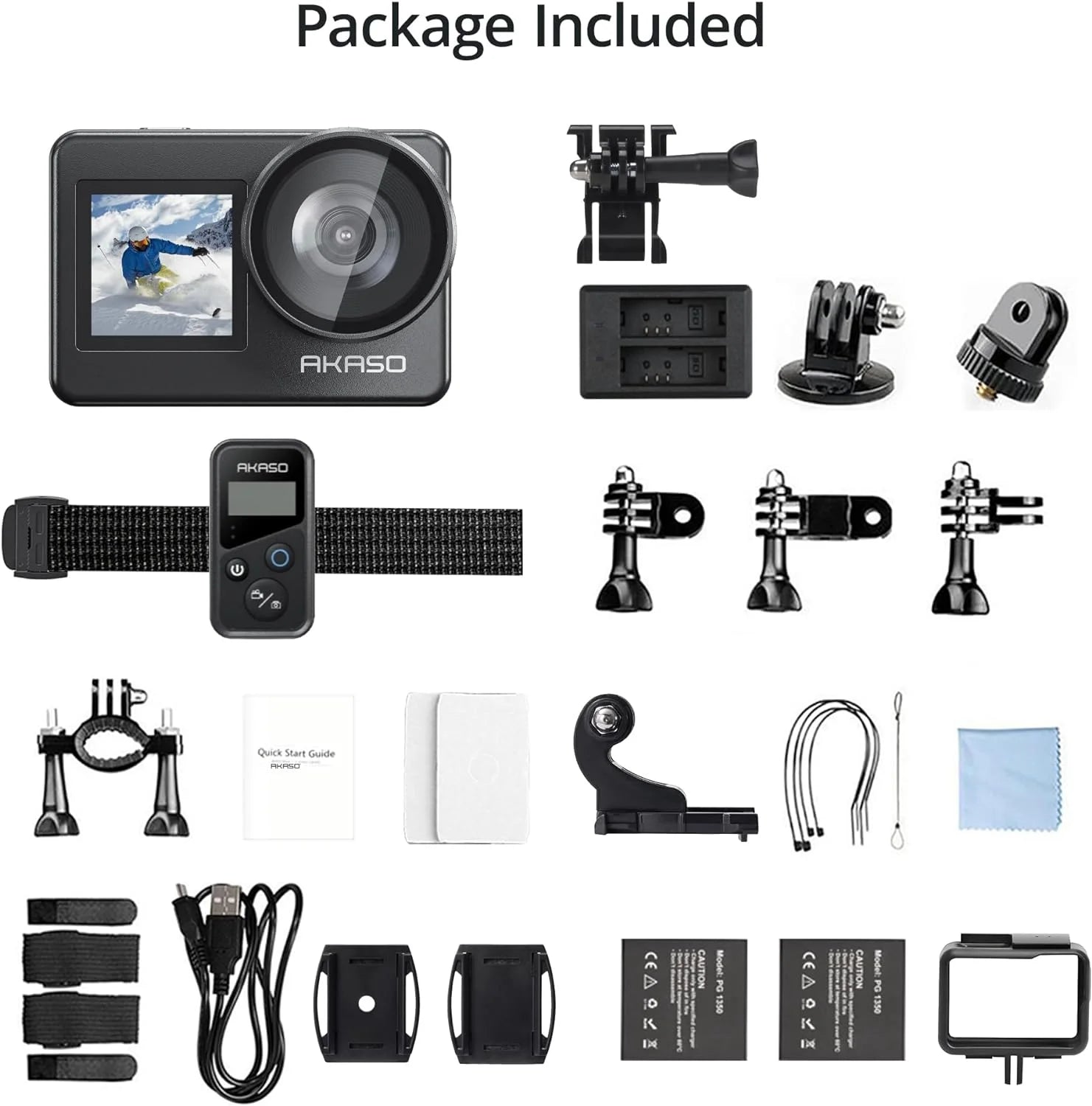 7 in. 4K30FPS 20MP Wi-Fi Action Camera with Touch Screen IPX8 33FT Water Z5890