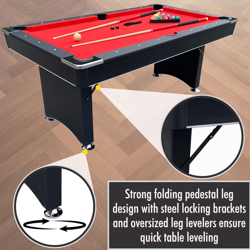 6 FT Portable Pool Table Set T806583