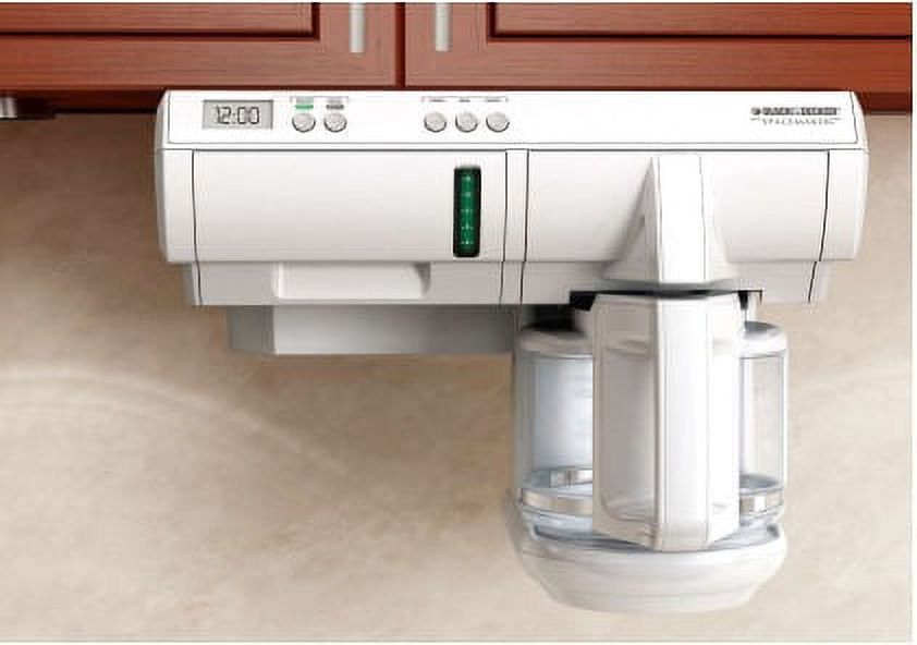 White 12-Cups Coffee Maker with Glass Carafe I91829