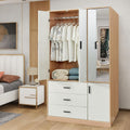 Wooden Wardrobe Closet with 3 Drawers and 2 Doors T7030