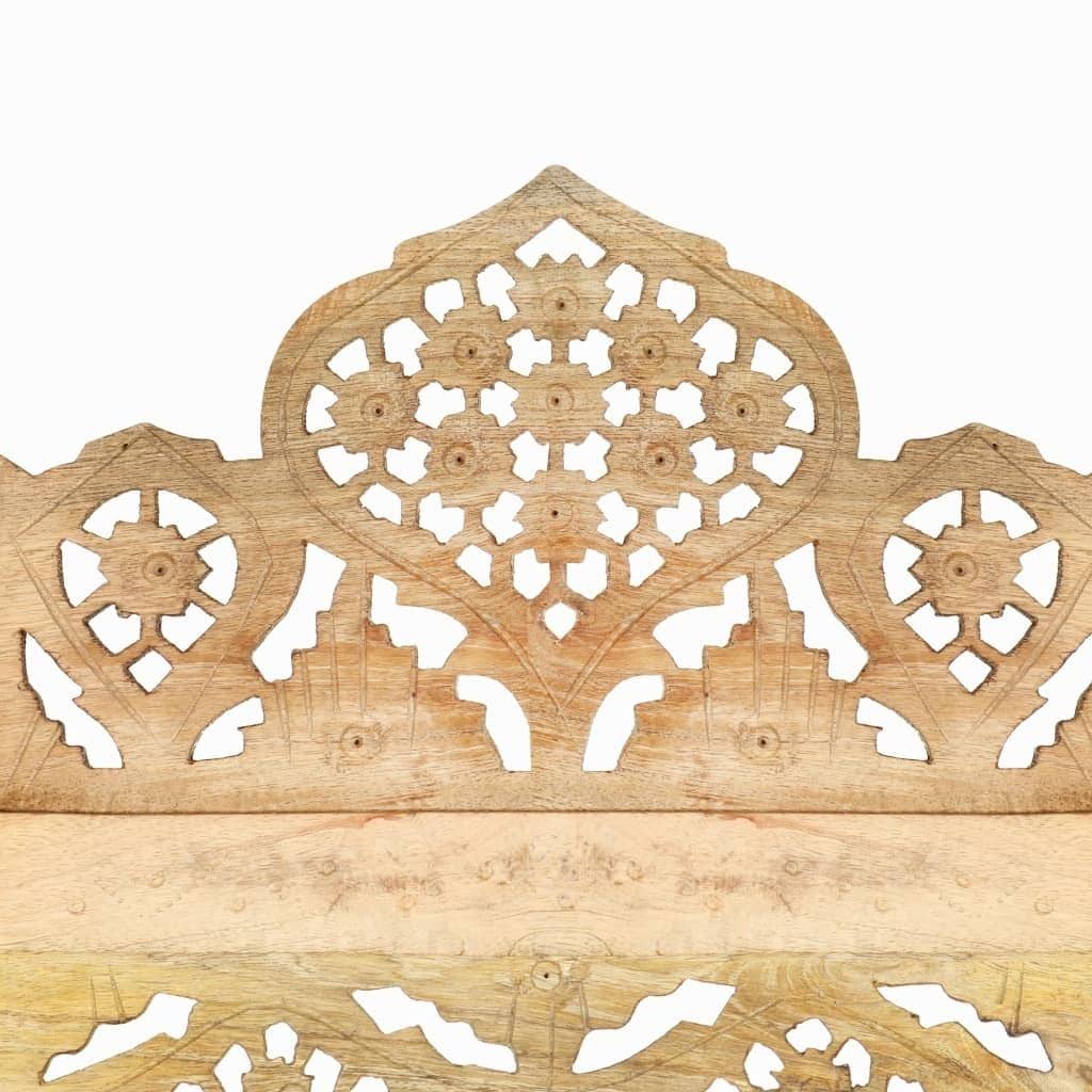 Hand Carved 3-Panel Room Divider Solid Mango Wood X446944