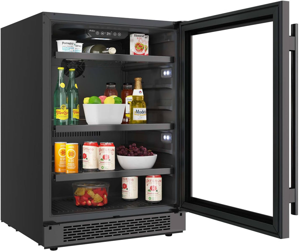 24 Inch Wide 140 Can Beverage Center with LED Lighting K4506