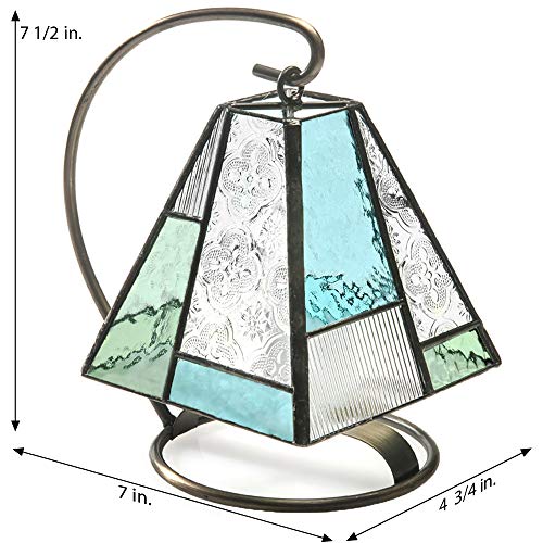 Tiffany Styled Stained Glass Accent Night Light Table Top Lamp I9641