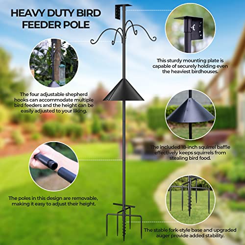 92 Inch Heavy Duty Bird Feeder Pole H7139