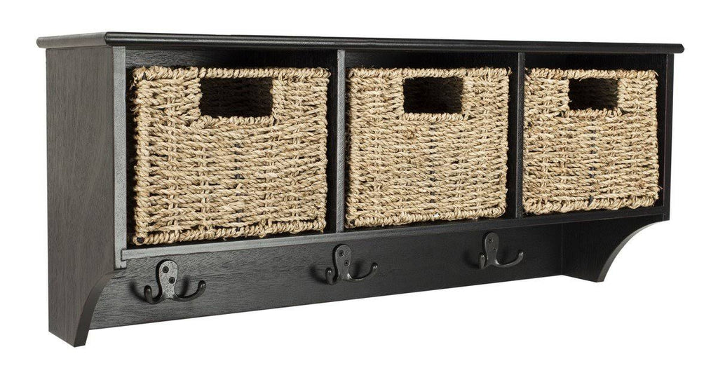 Cherry Hanging 3 Basket Wall Rack W90185