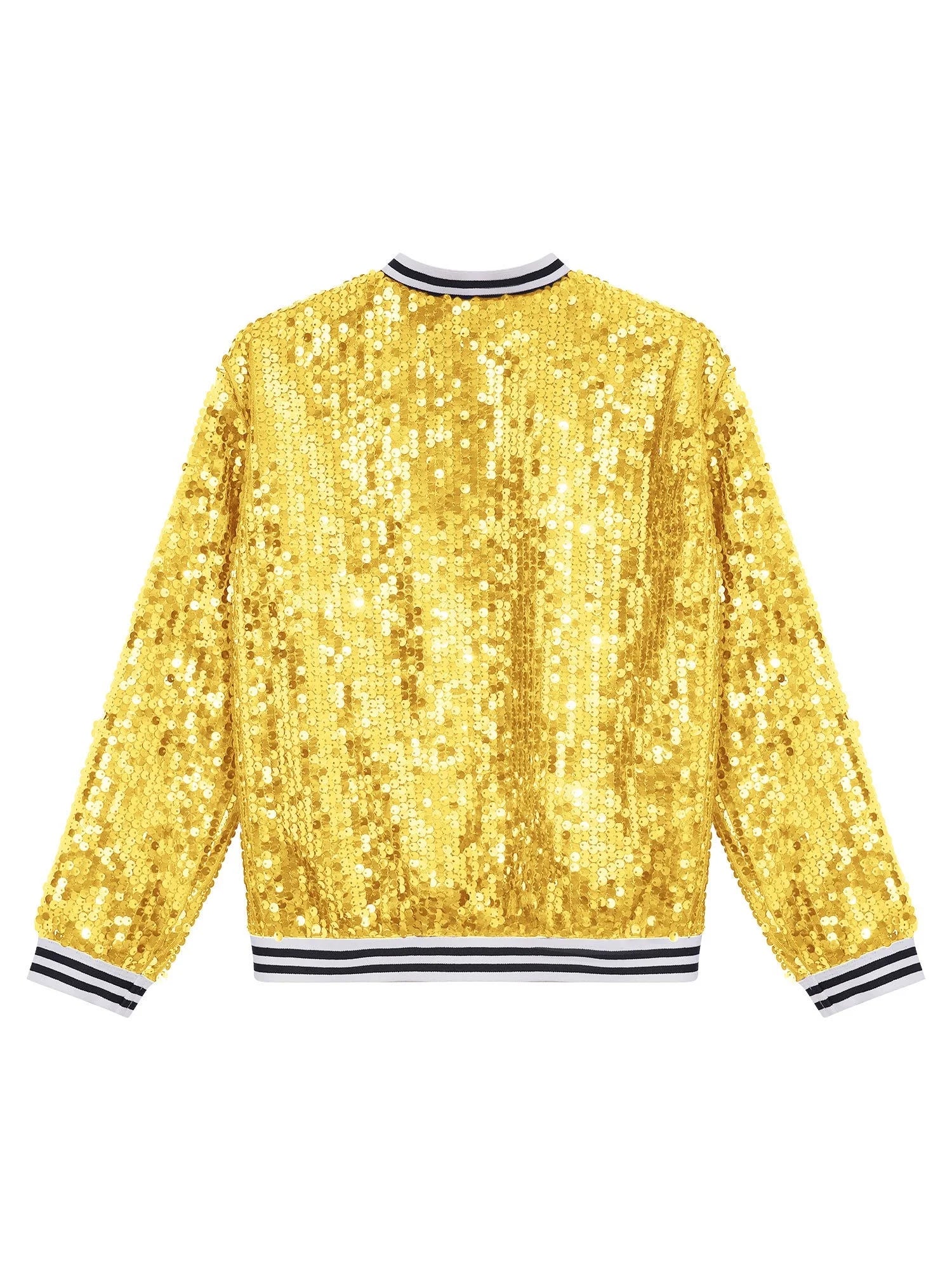 Gold 14 Girls Sparkle Bomber Flight Jacket J75921