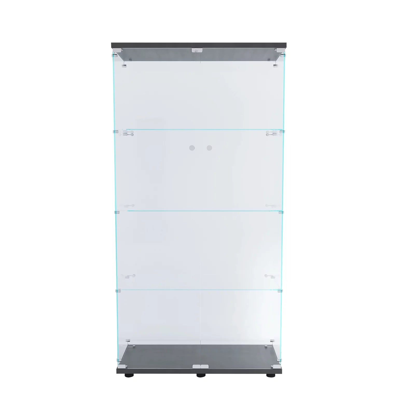 Black Glass Display Cabinet with 4 Shelves E126699
