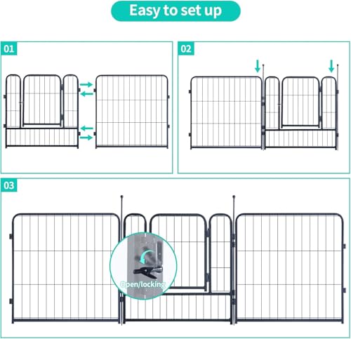32 inch 6 Panel Foldable Metal Dog Playpen J94595