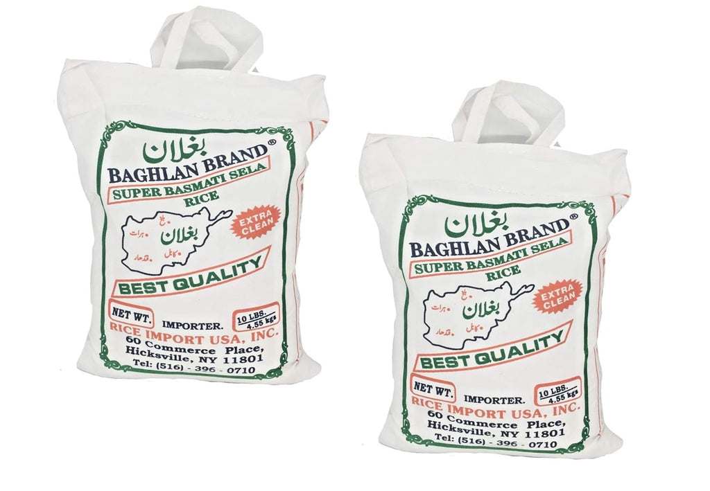 2 Bags 10 Lbs each Super Basmati Sela Rice Z312