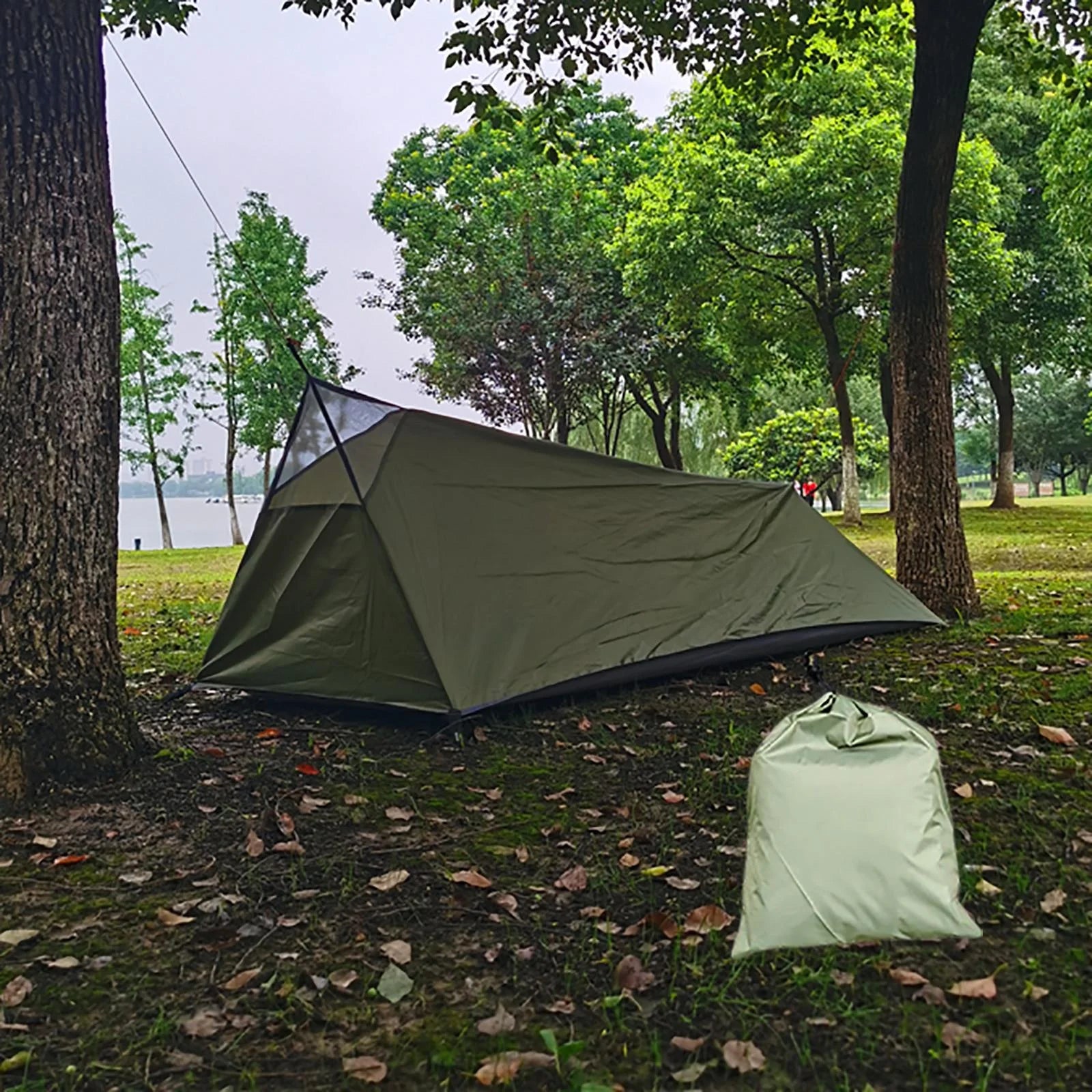 Green Ultralight Waterproof Backpacking Tent R314956