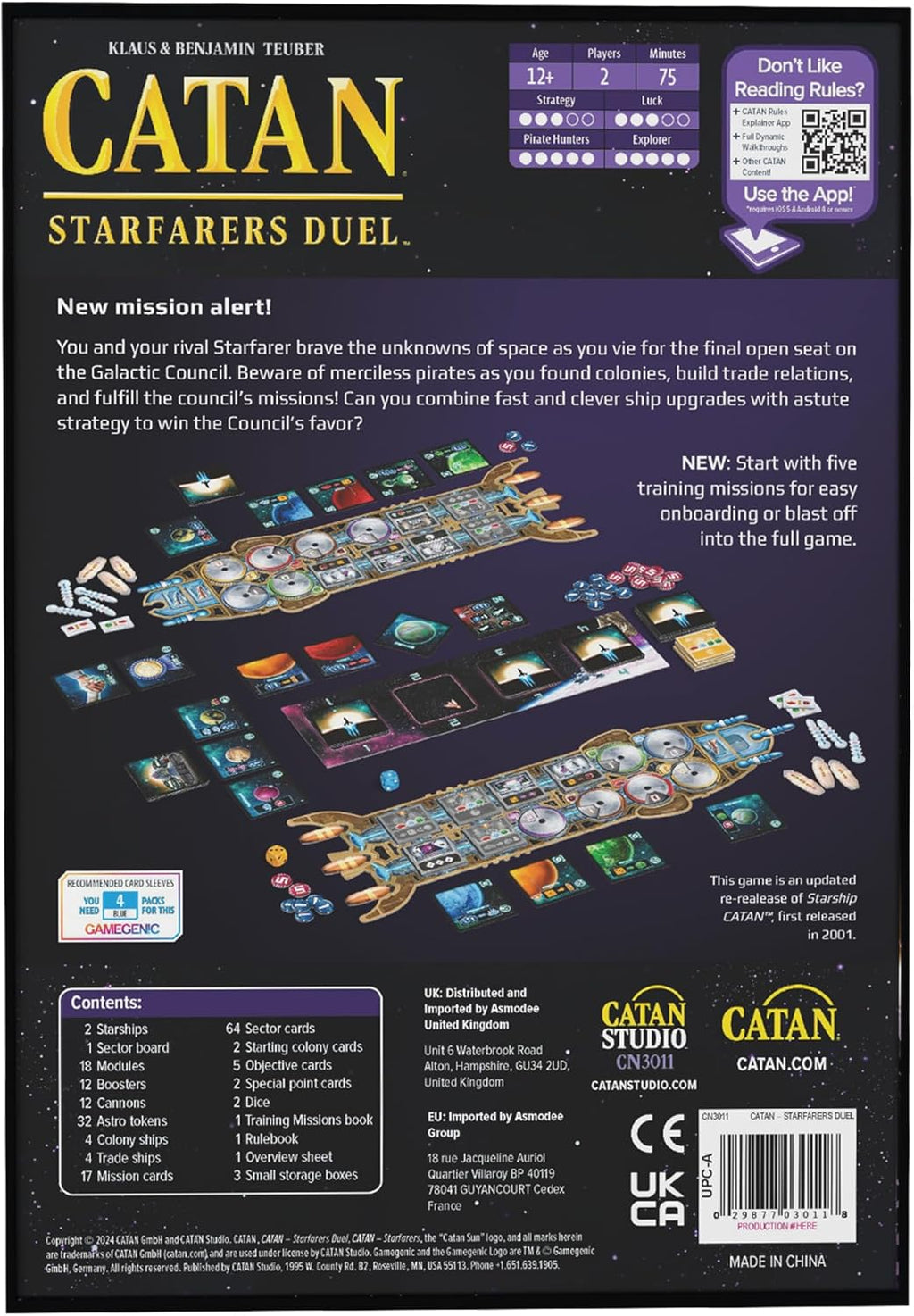 CATAN Starfarers Duel Board Game, 2 Players, Ages 12+, 120 Minute Playtime E41628