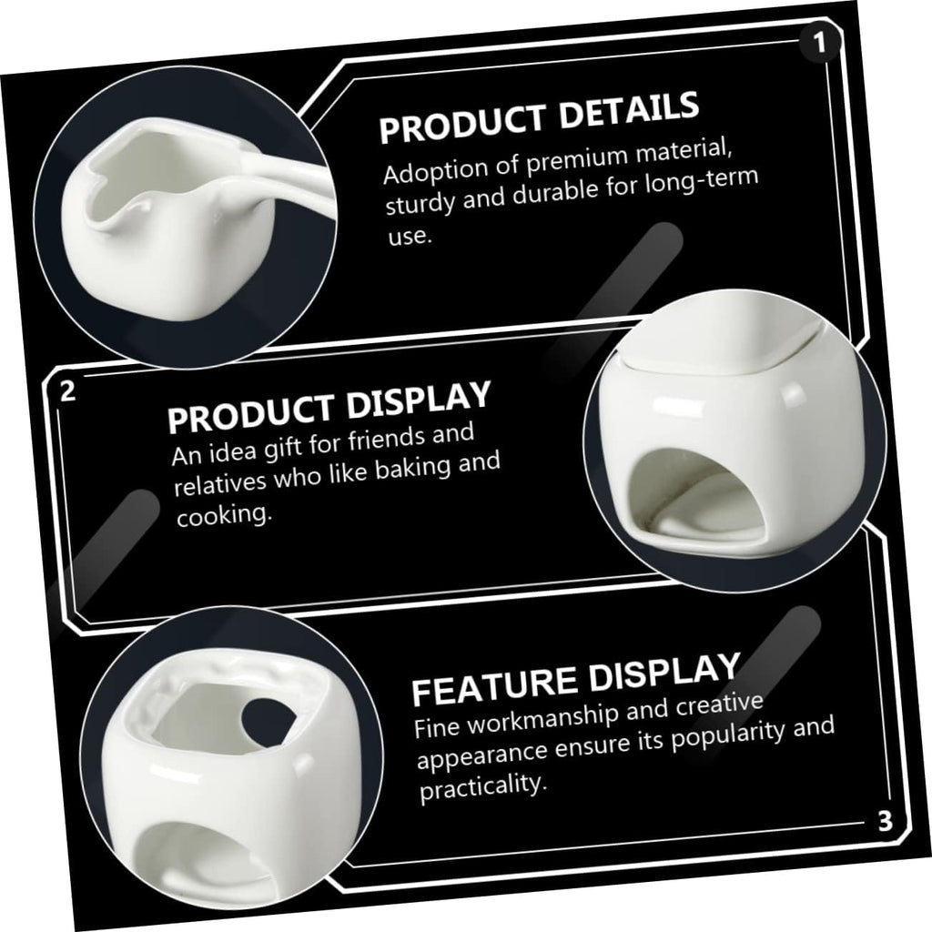 White Ceramic Chocolate Melting Pot M509881