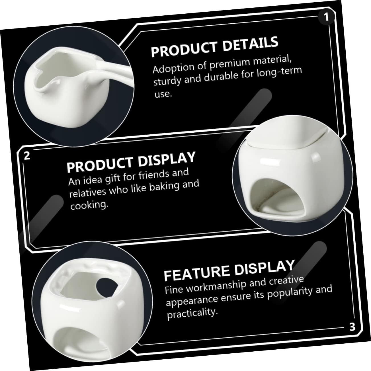 White Ceramic Chocolate Melting Pot M509881