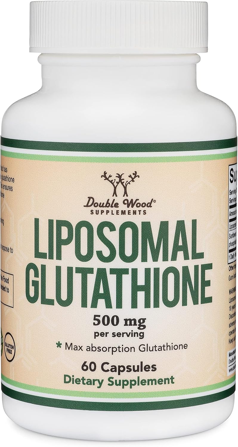 Liposomal Glutathione Supplement 500mg per Serving, 60 Capsules J7639